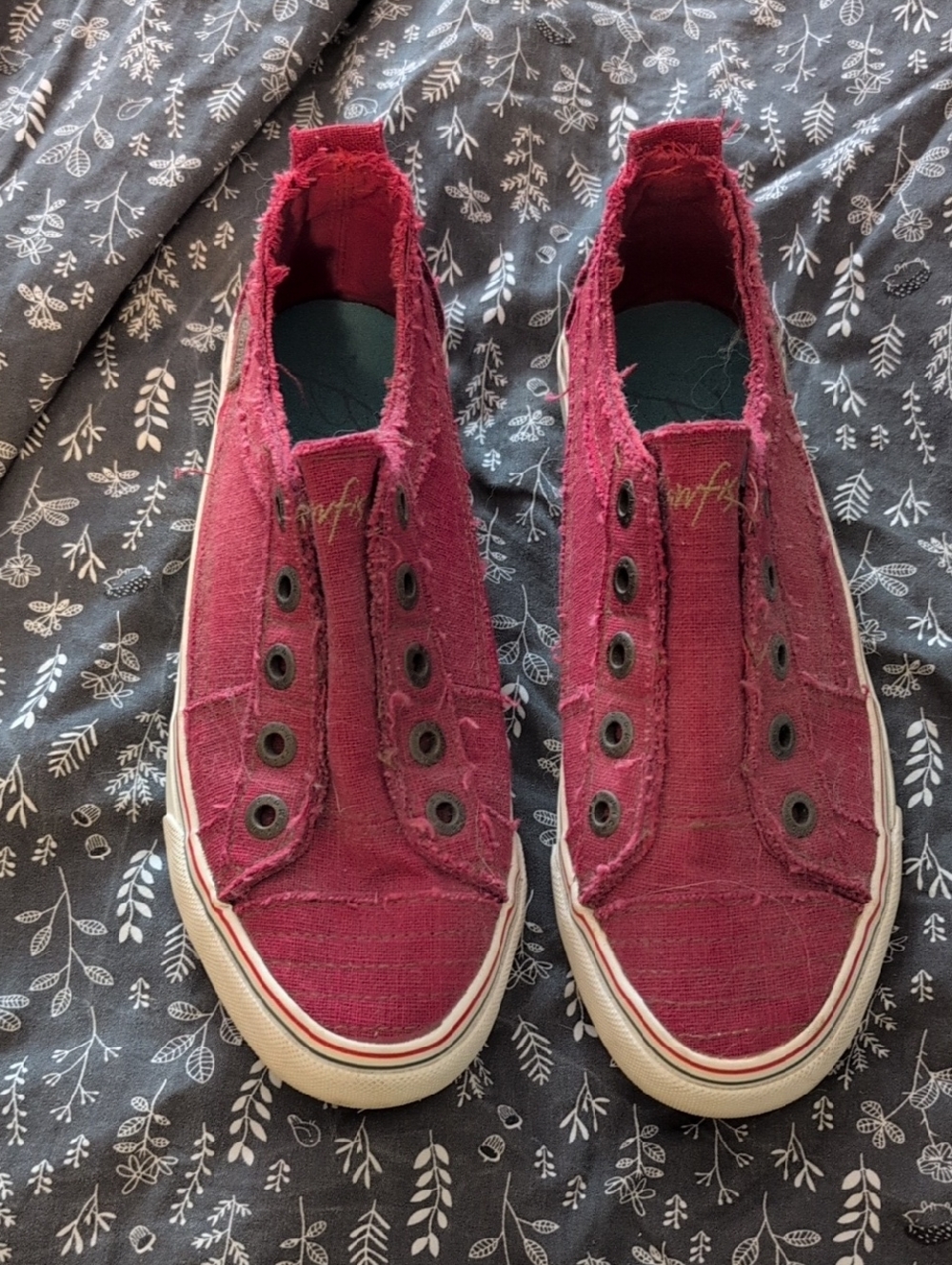 Blowfish Frayed Slip-On Canvas Sneakers
